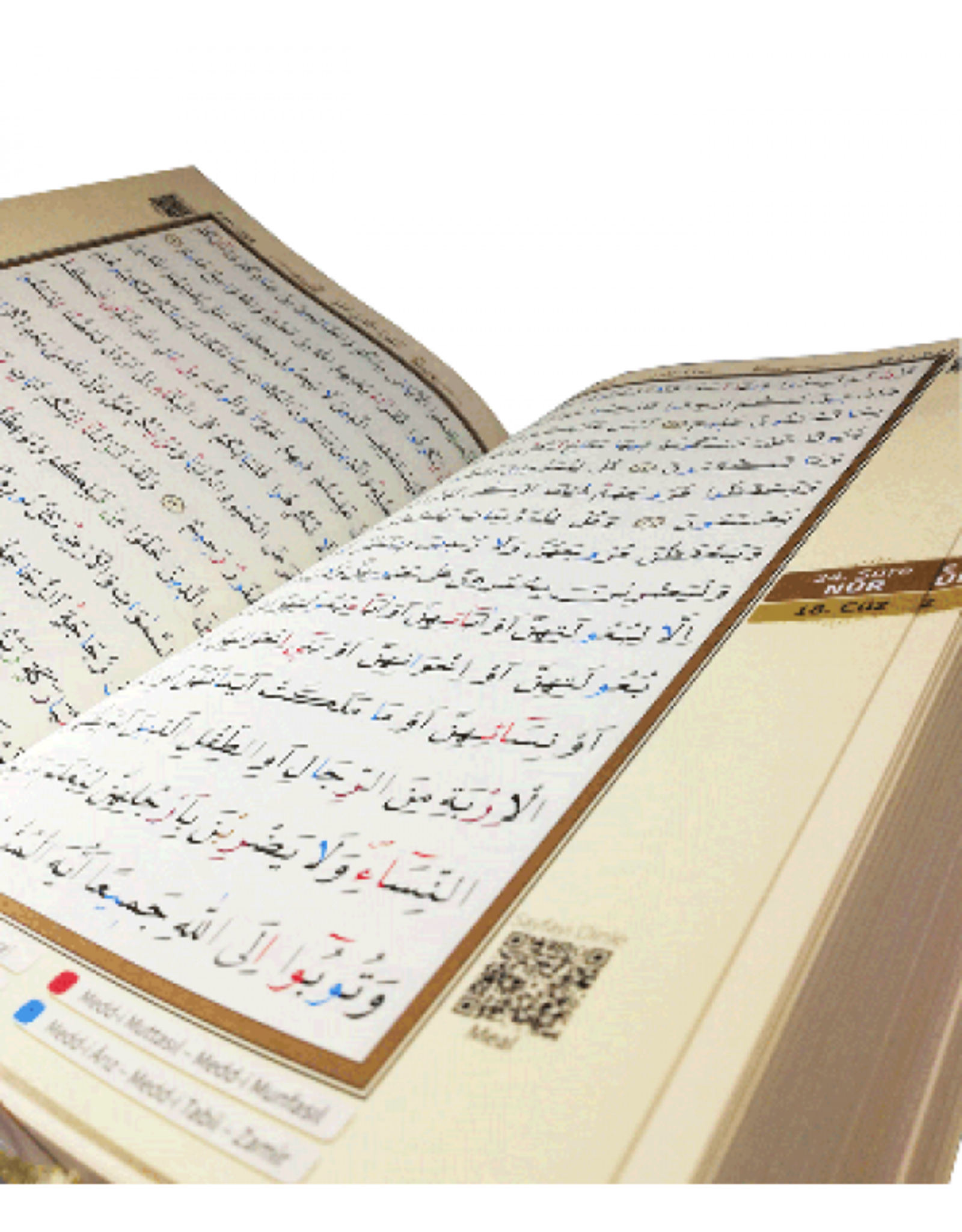 Ayfa Tecvidli Kur'anı Kerim Orta Boy (Mavi-Kirmizi-Siyah-Lacivert-Pembe-Yesil ve Kahverengi Renk)
