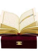 Kur'an-ı Kerim  Kadife Kutulu Çanta Boy Bordo