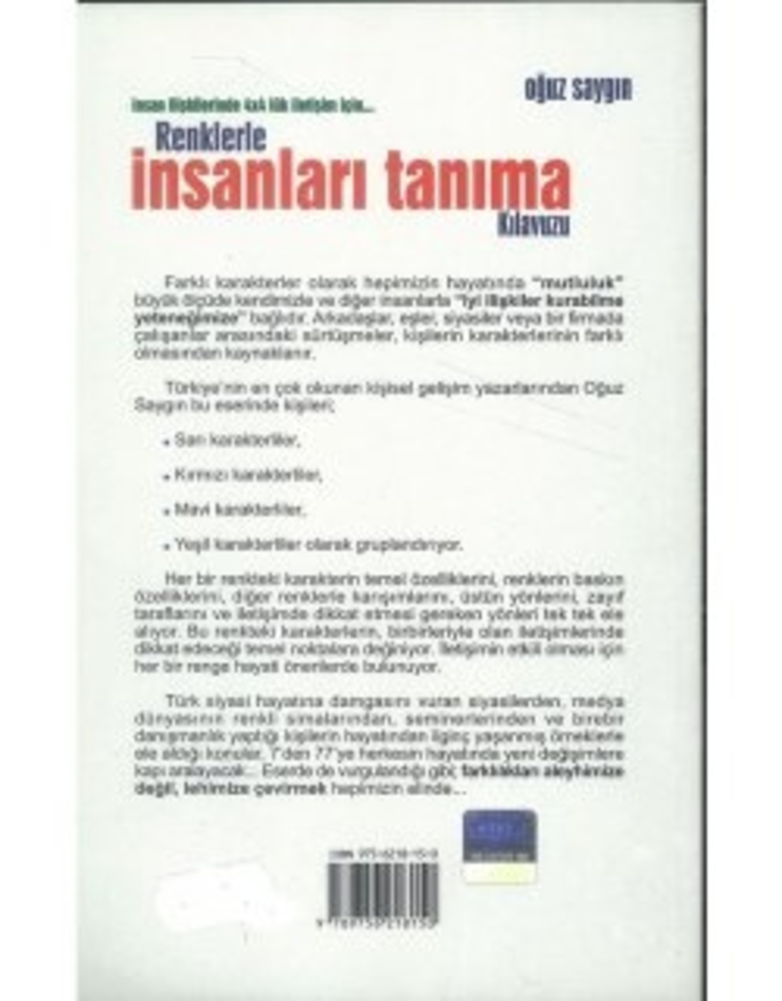 Renklerle Insanları Tanıma Kılavuzu