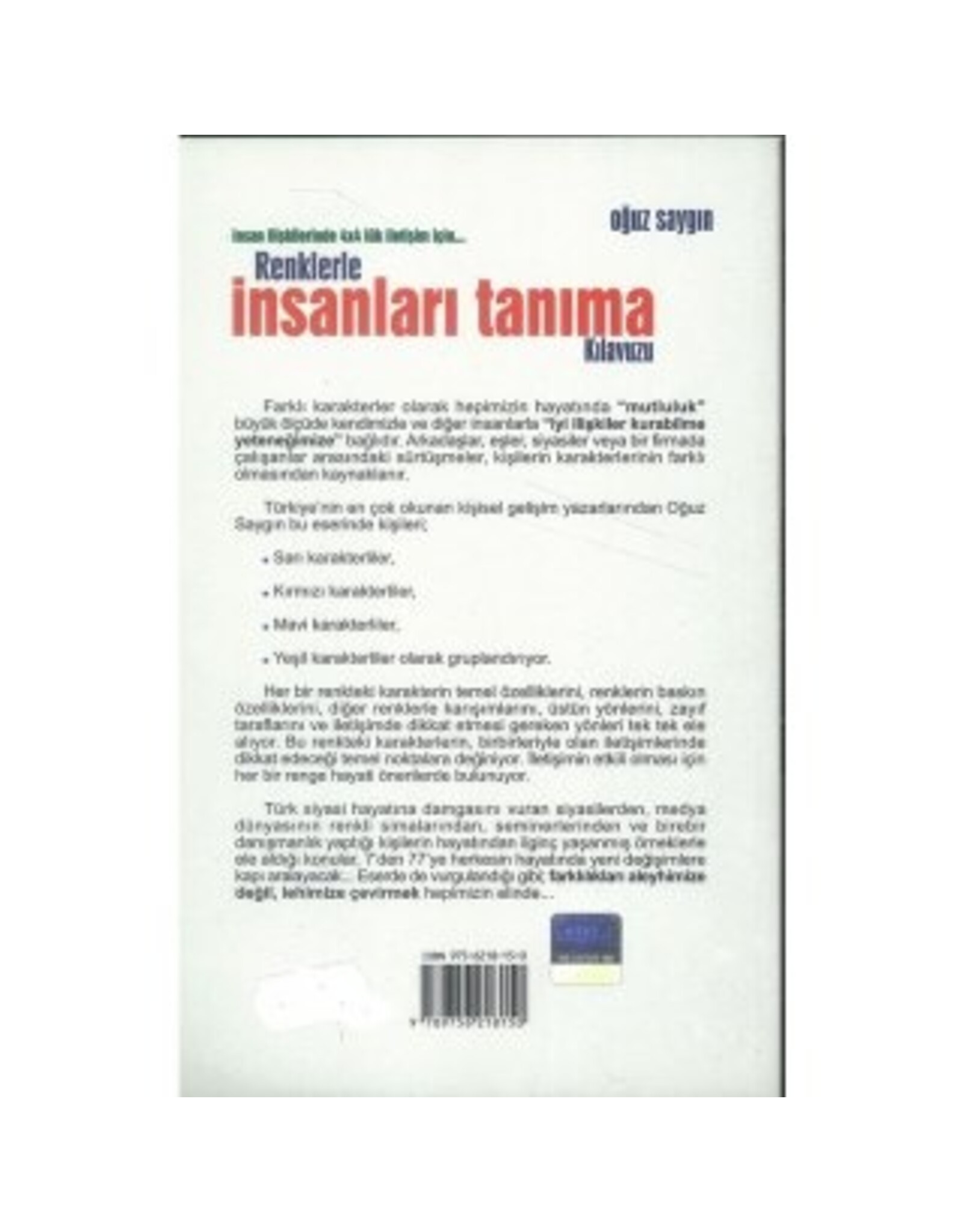 Renklerle Insanları Tanıma Kılavuzu