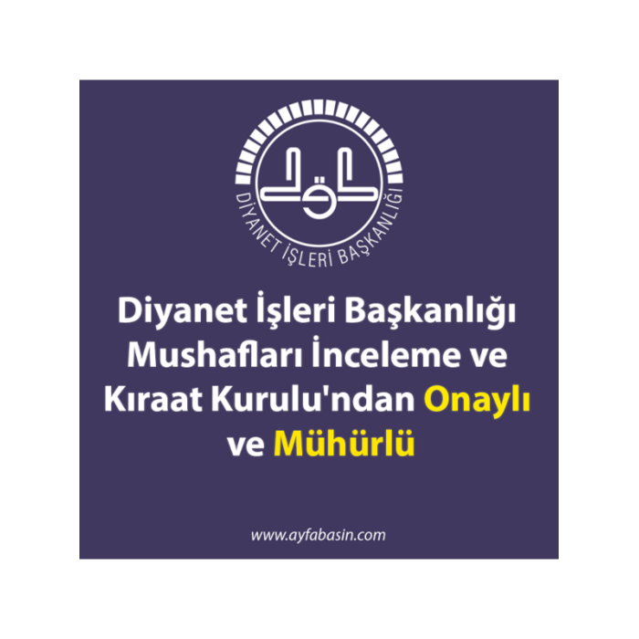 Ayfa Kur'an-ı Kerim Rahle Boy Mavi Renk