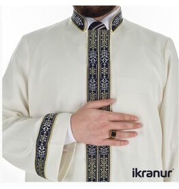 Ikranur Feyzan Cübbe Kreme Lacivert