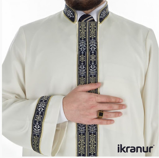Ikranur Feyzan Cübbe Kreme Lacivert