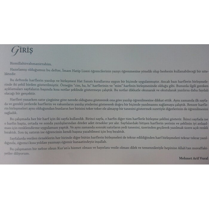 Kur'an-ı Kerim Harflerini Yazmayı Öğreniyorum