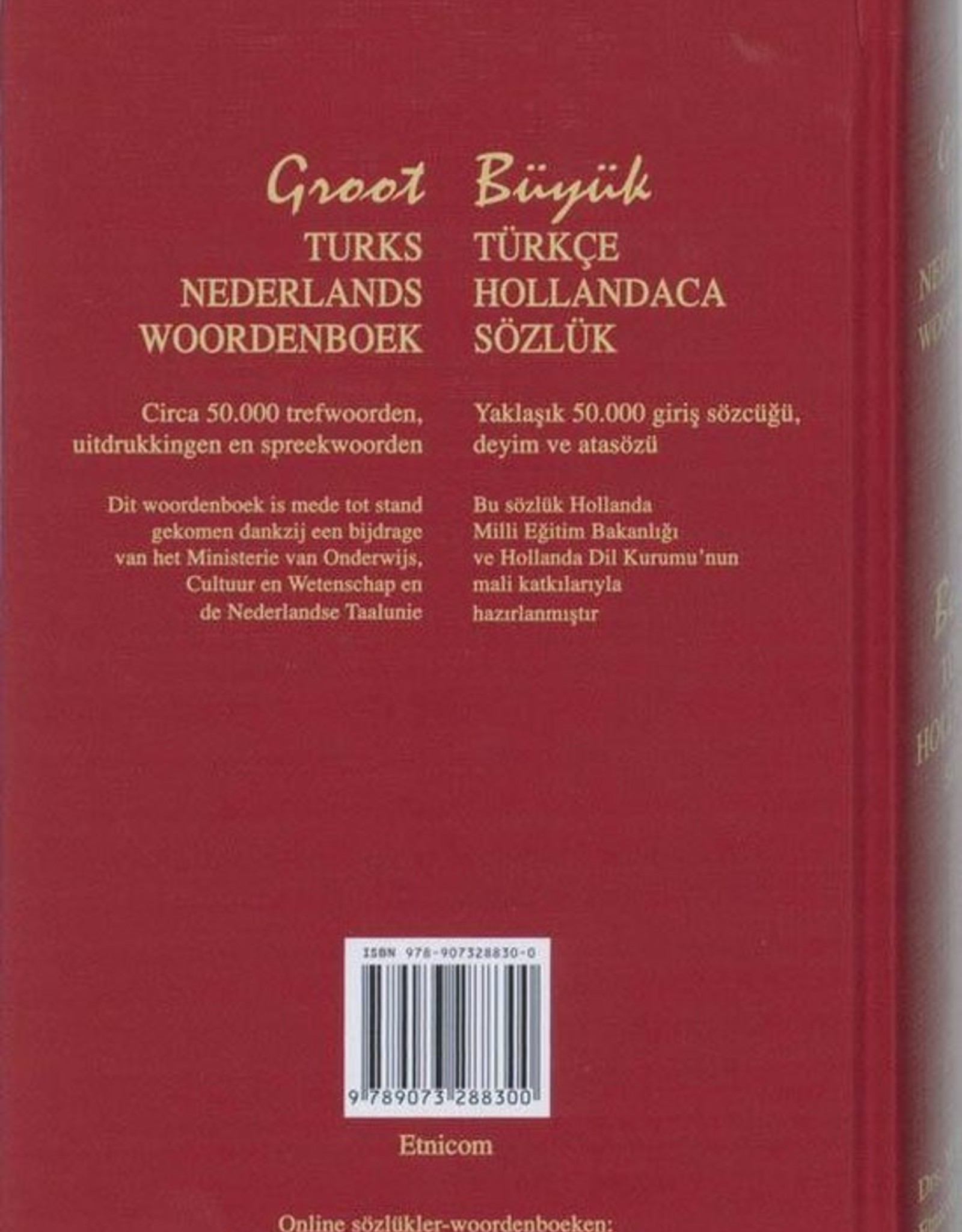 Sözlük Büyük Boy Groot Turks - Nederlands Woordenboek