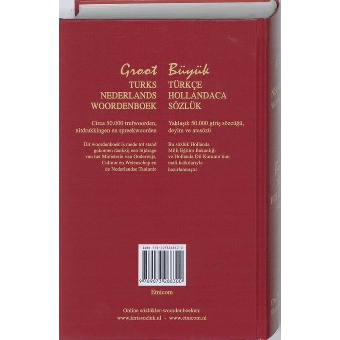 Sözlük Büyük Boy Groot Turks - Nederlands Woordenboek