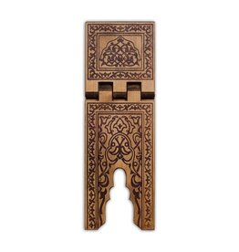 Ahşap Rahle Selçuklu Yakmalı 55 cm Tik Renk