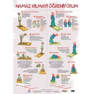 Namaz Kılmayı Öğreniyorum Poster 50X70