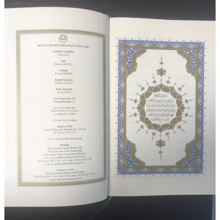 Kur'anı Kerim  Orta   Boy Hüseyin Kutlu Hattı