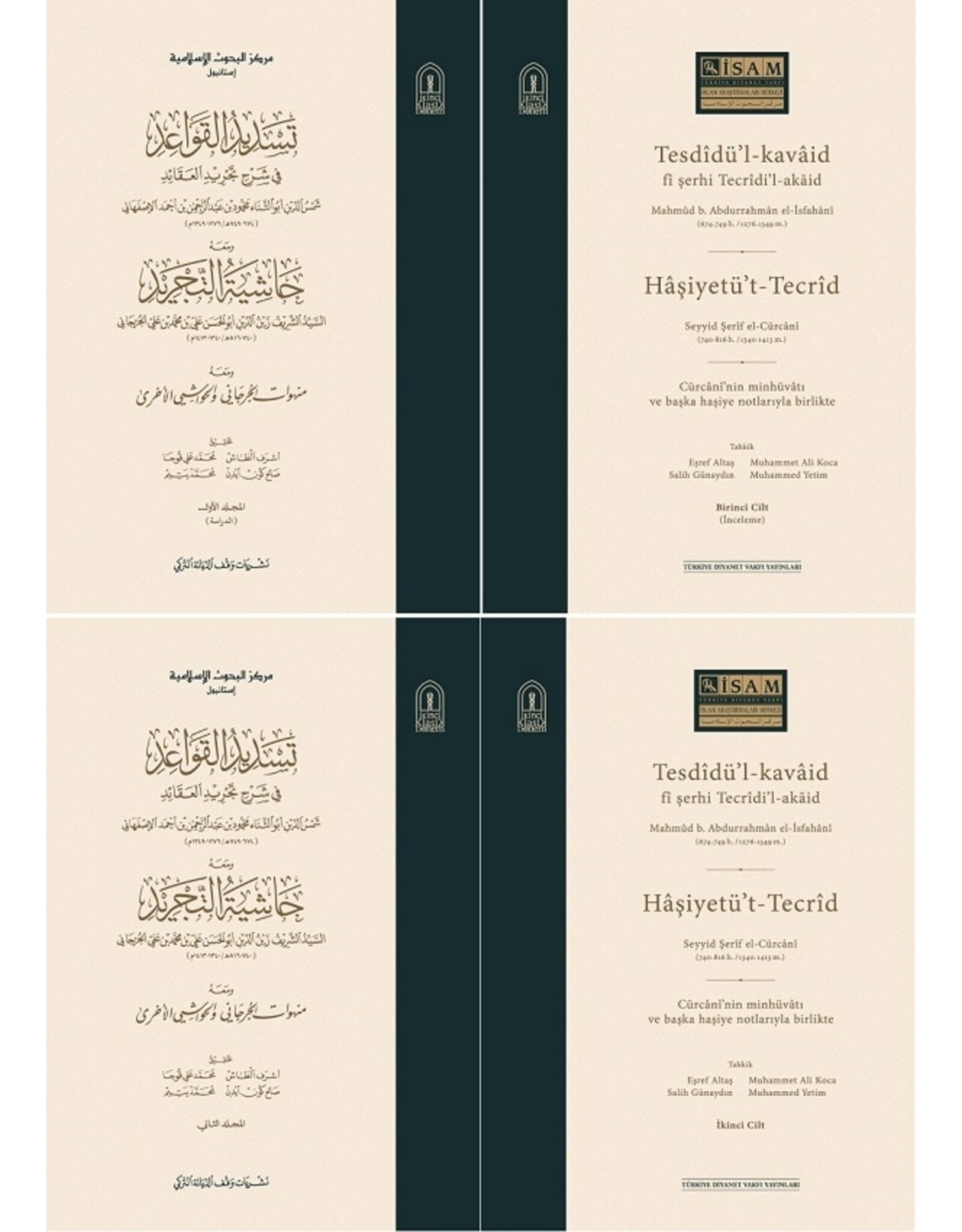 Tesdidül Kavaid fi Şerhi Tecridil Akaid I II (karton kapak)