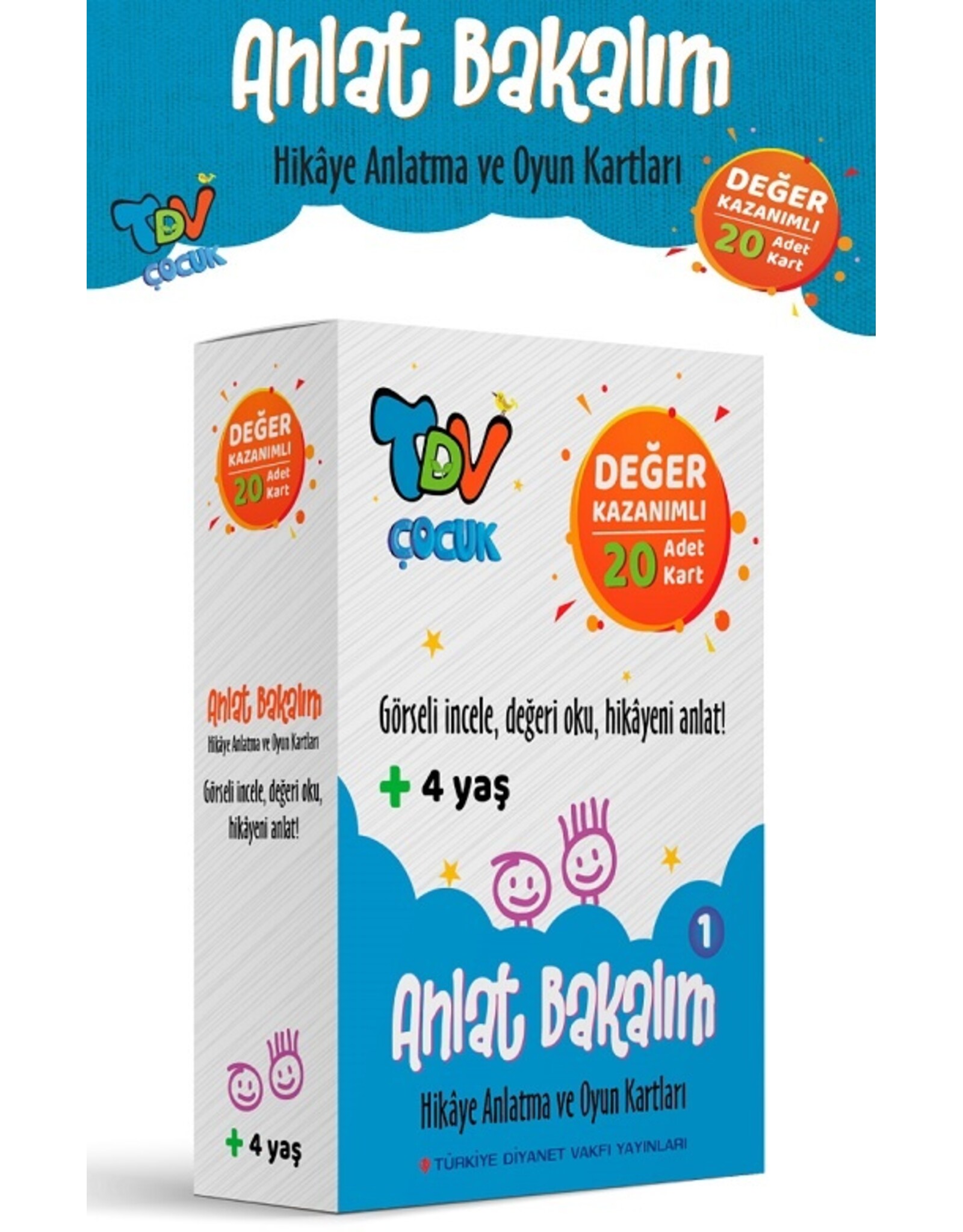 Anlat Bakalim 1 Hikaye Anlatma ve Oyun Kartlari Deger Kazanimli 20 Kart