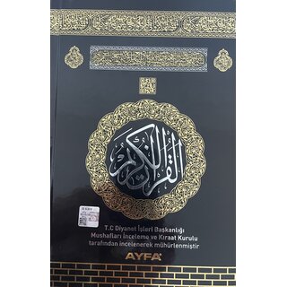 Ayfa Kur'anı Kerim Orta Boy Siyah Kabe Desenli