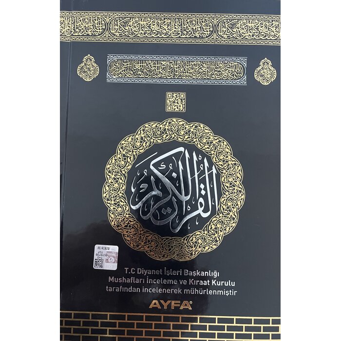 Ayfa Kur'anı Kerim Orta Boy Siyah Kabe Desenli