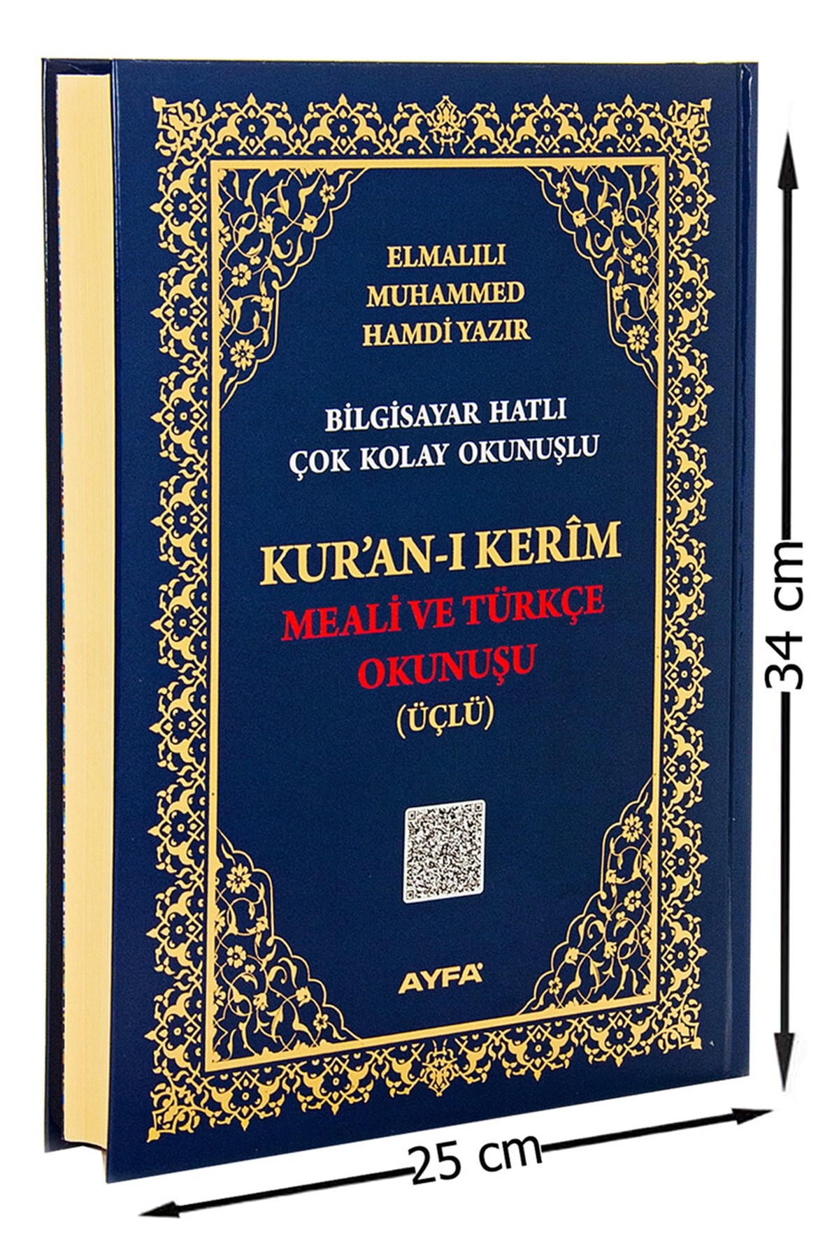 Ayfa Kuranı Kerim Meali ve Türkçe Okunuşu Cami Boy-Üçlü