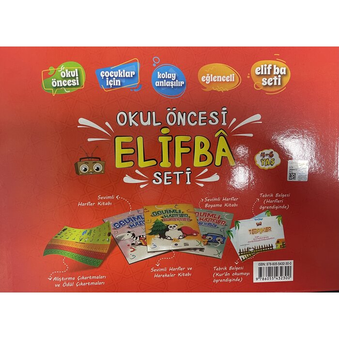 Okul Oncesi Elif Ba Seti  3 kitap 4-6 Yaş