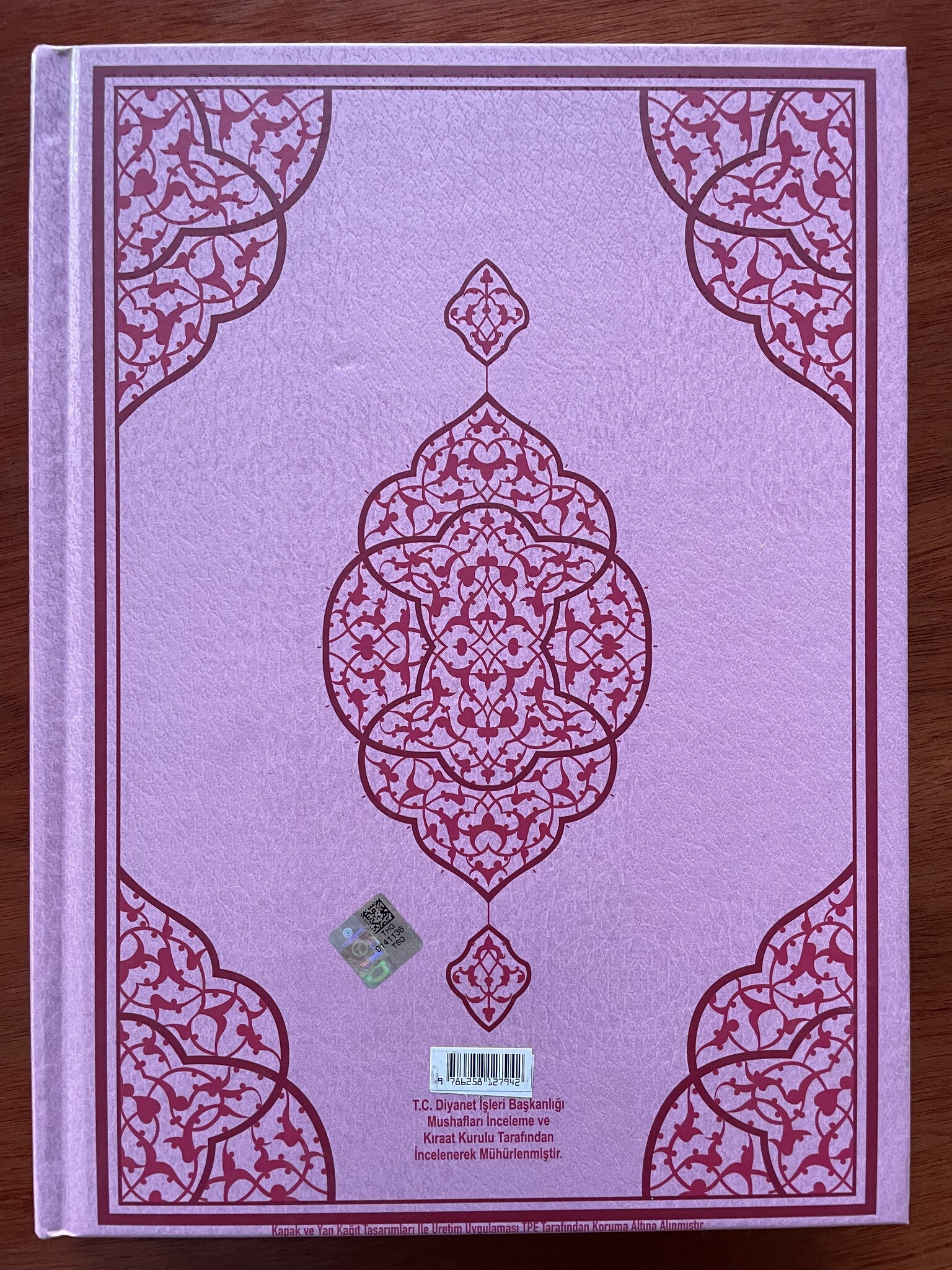 Kuranı Kerim Rahle Boy Mıklepsiz Pembe