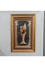 Lale altınsarı ve gümüş tablo