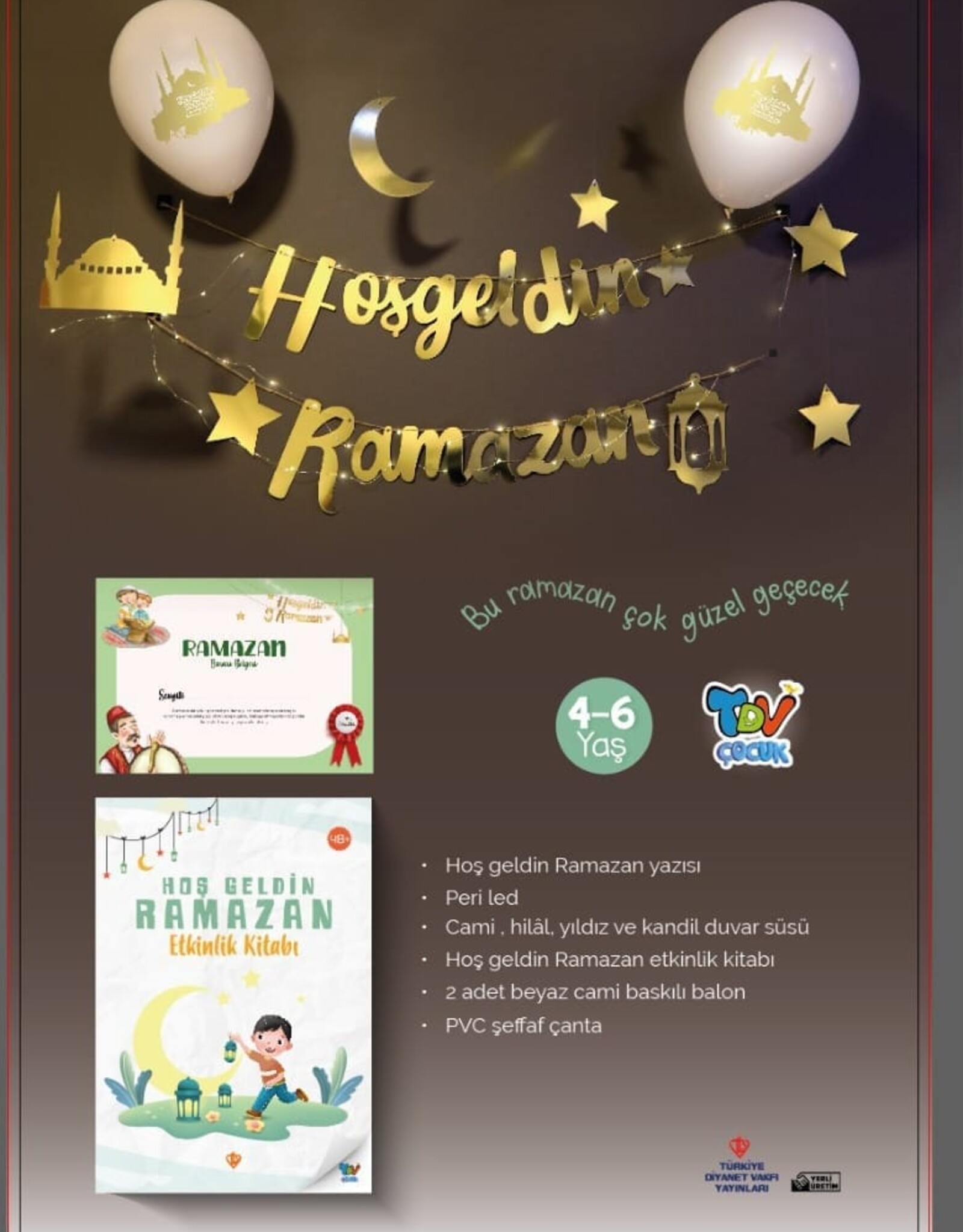 Diyanet İşleri Başkanlığı Yayınları Ramazan Paketi 4-6 yaş ve üzeri