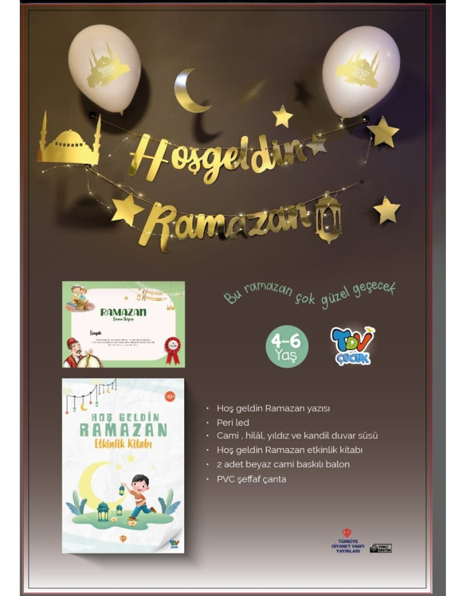 Diyanet İşleri Başkanlığı Yayınları Ramazan Paketi 4-6 yaş ve üzeri