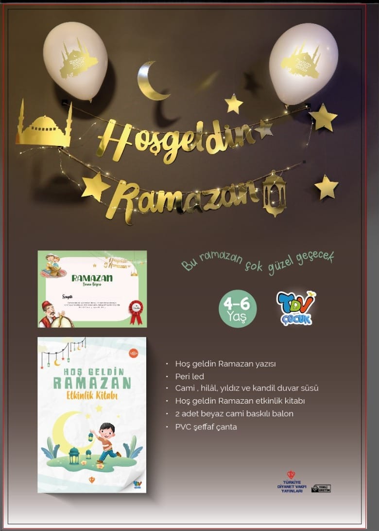 Diyanet İşleri Başkanlığı Yayınları Ramazan Paketi 4-6 yaş ve üzeri