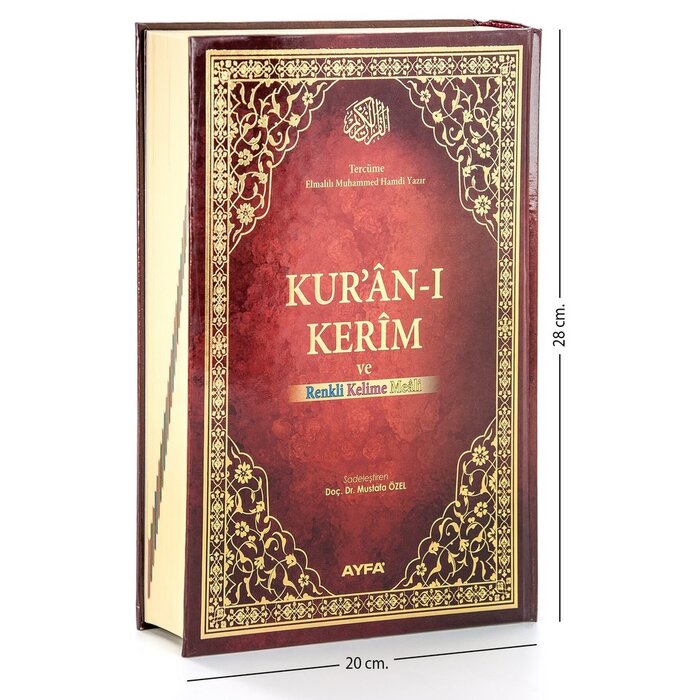 Ayfa Kur'an-ı Kerim ve Renkli Kirik Kelime Meali Rahle Boy