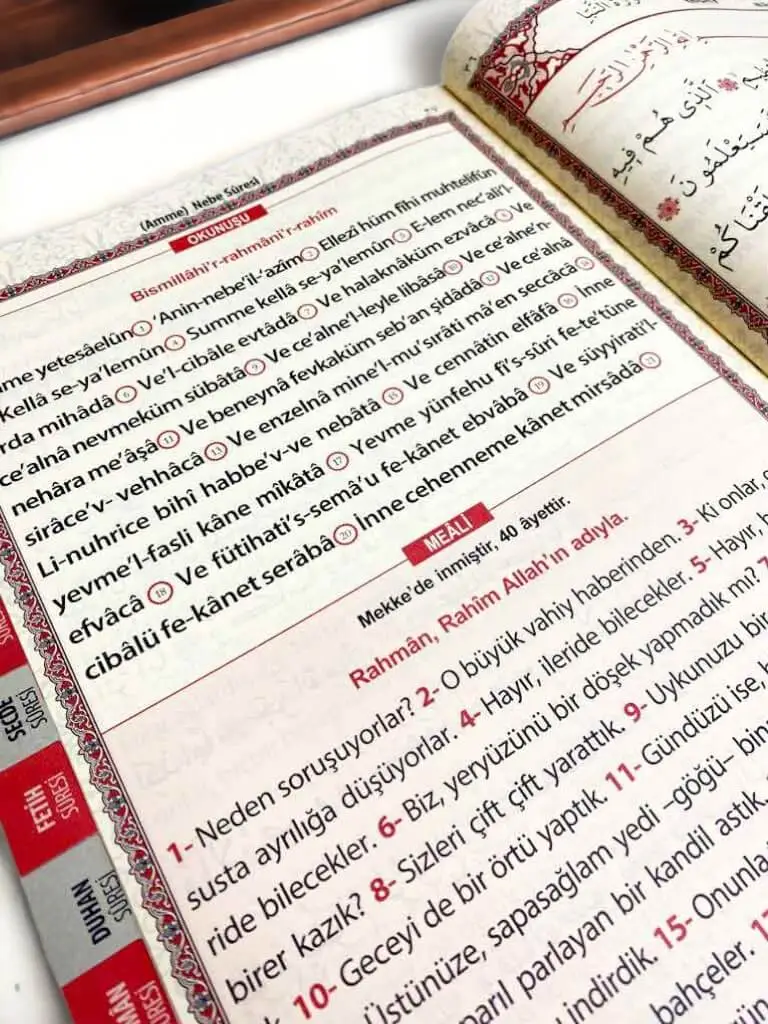 Merve Yasini Şerif Açıklamalı ve Mealli Çanta Boy