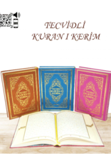 Tecvidli Kur'anı Kerim Rahle Boy (Mavi-Kirmizi-Beyaz-Lila-Siyah-Lacivert ve Kahverengi Renk)