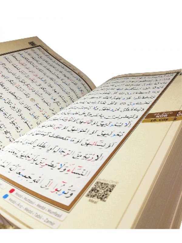 Tecvidli Kur'anı Kerim Rahle Boy (Mavi-Kirmizi-Beyaz-Lila-Siyah-Lacivert ve Kahverengi Renk)