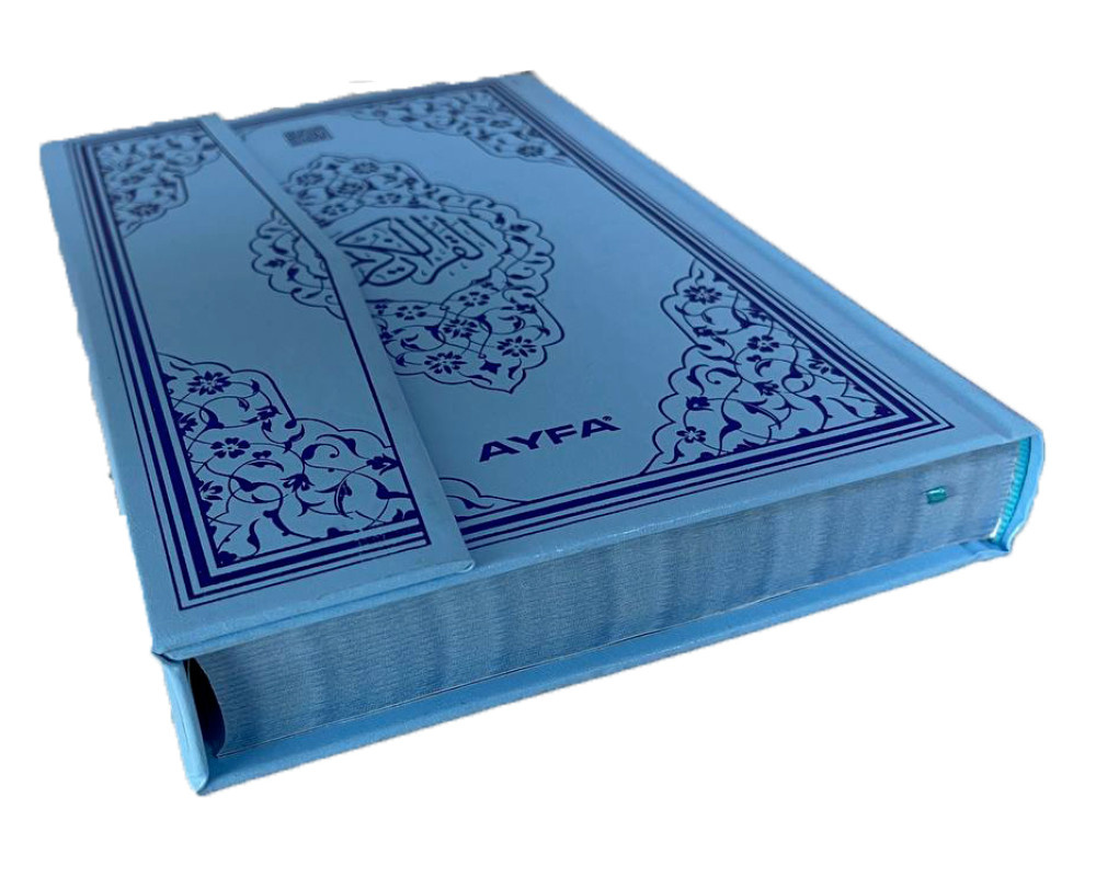 AYFA HDV Baskılı Kur'anı Kerim Orta Boy Mavi Renk