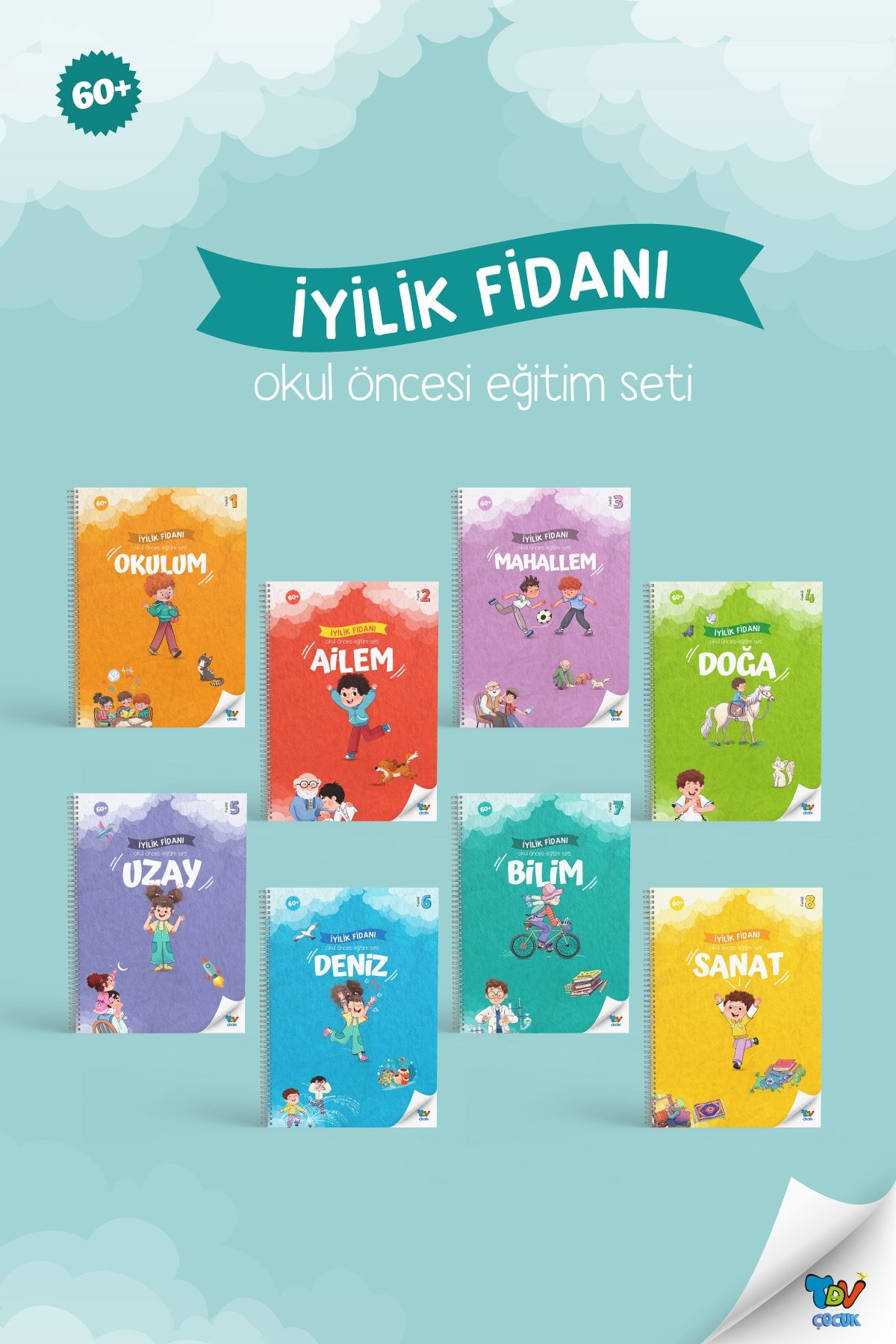 Türkiye Diyanet Vakfı Yayınları İyilik Fidanı Okul Öncesi Eğitim Seti 8 Kitap-60+ ay
