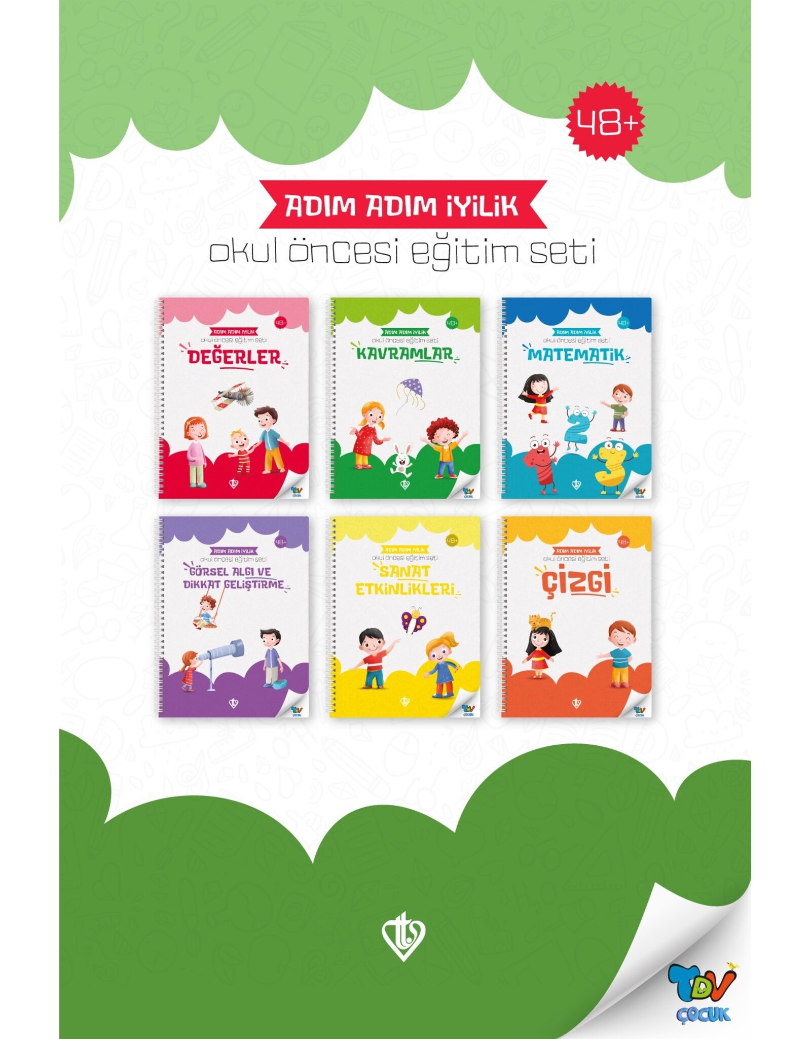 Türkiye Diyanet Vakfı Yayınları Adım Adım Iyilik Okul Oncesi Egitim Seti 6 Kitap