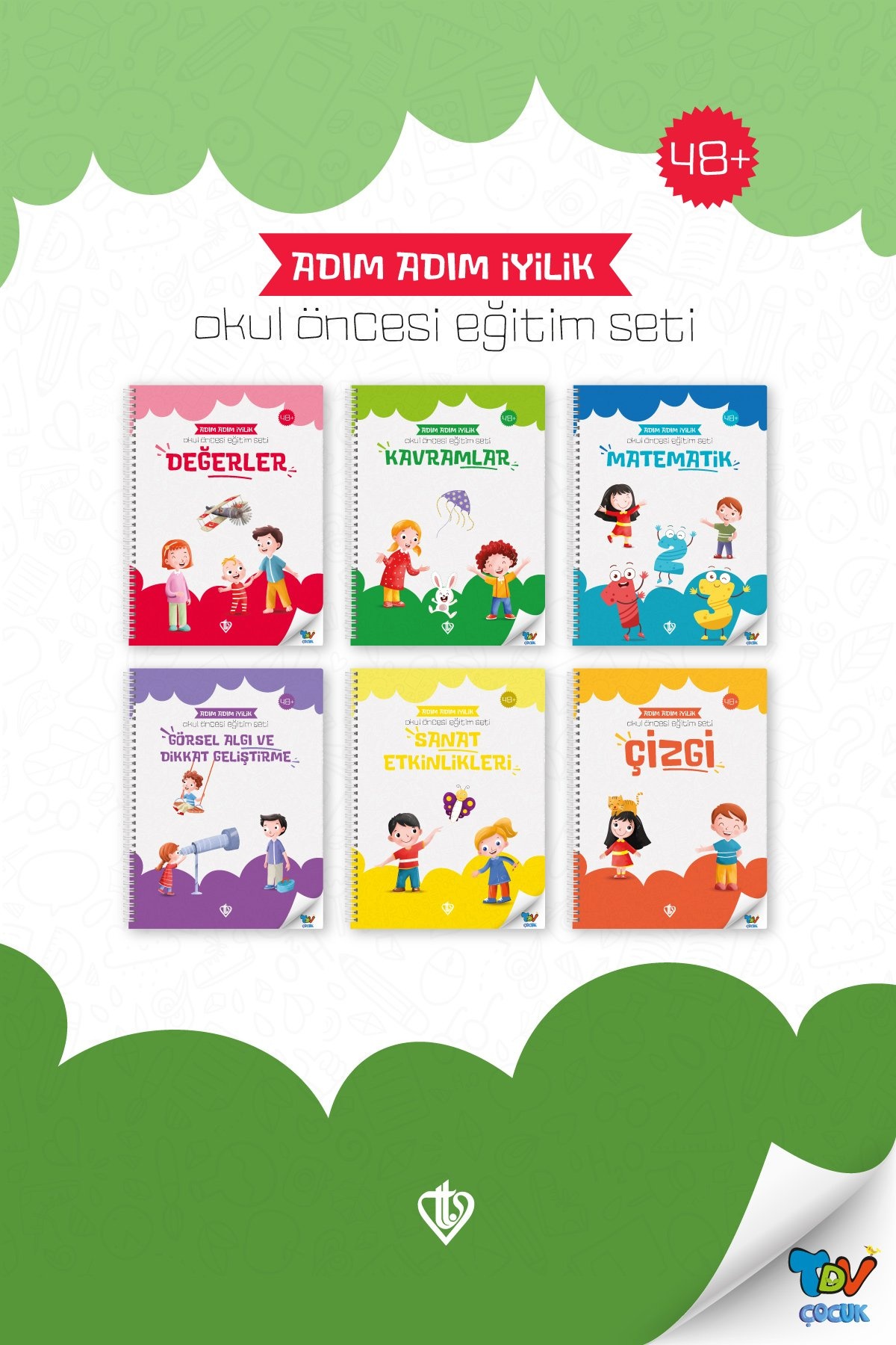 Türkiye Diyanet Vakfı Yayınları Adım Adım Iyilik Okul Oncesi Egitim Seti 6 Kitap