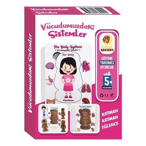 Vücudumuzdaki Sistemler Yapboz - İngilizce ve Türkçe - Kız Çocuk Puzzle - 5 Yaş ve Üzeri Eğitime Yardımcı Oyuncak