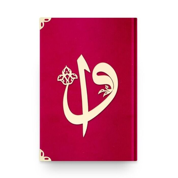 Hayrat Kur'anı Kerim Orta Boy Kadife Degisik Nakışlı Altın Yaldızlı