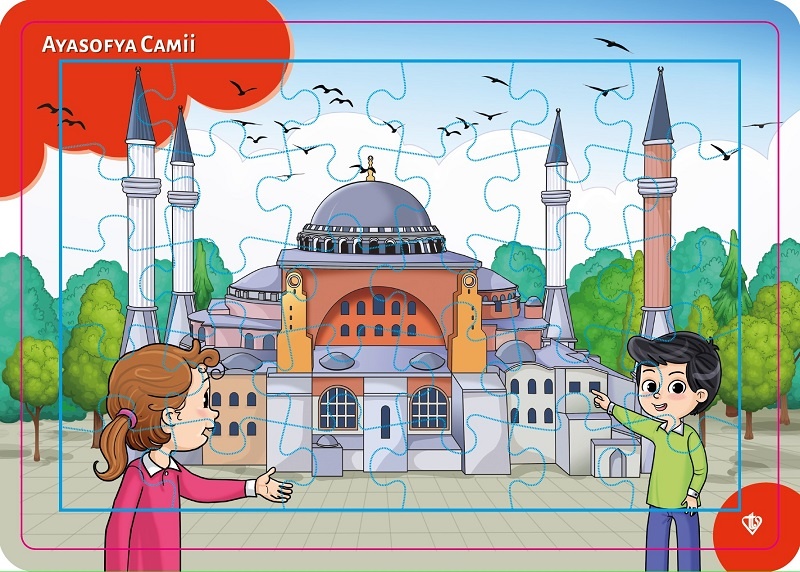 4-6 Yaş Değerli Mekanlar Ayasofya Cami Puzzle 42 Parça
