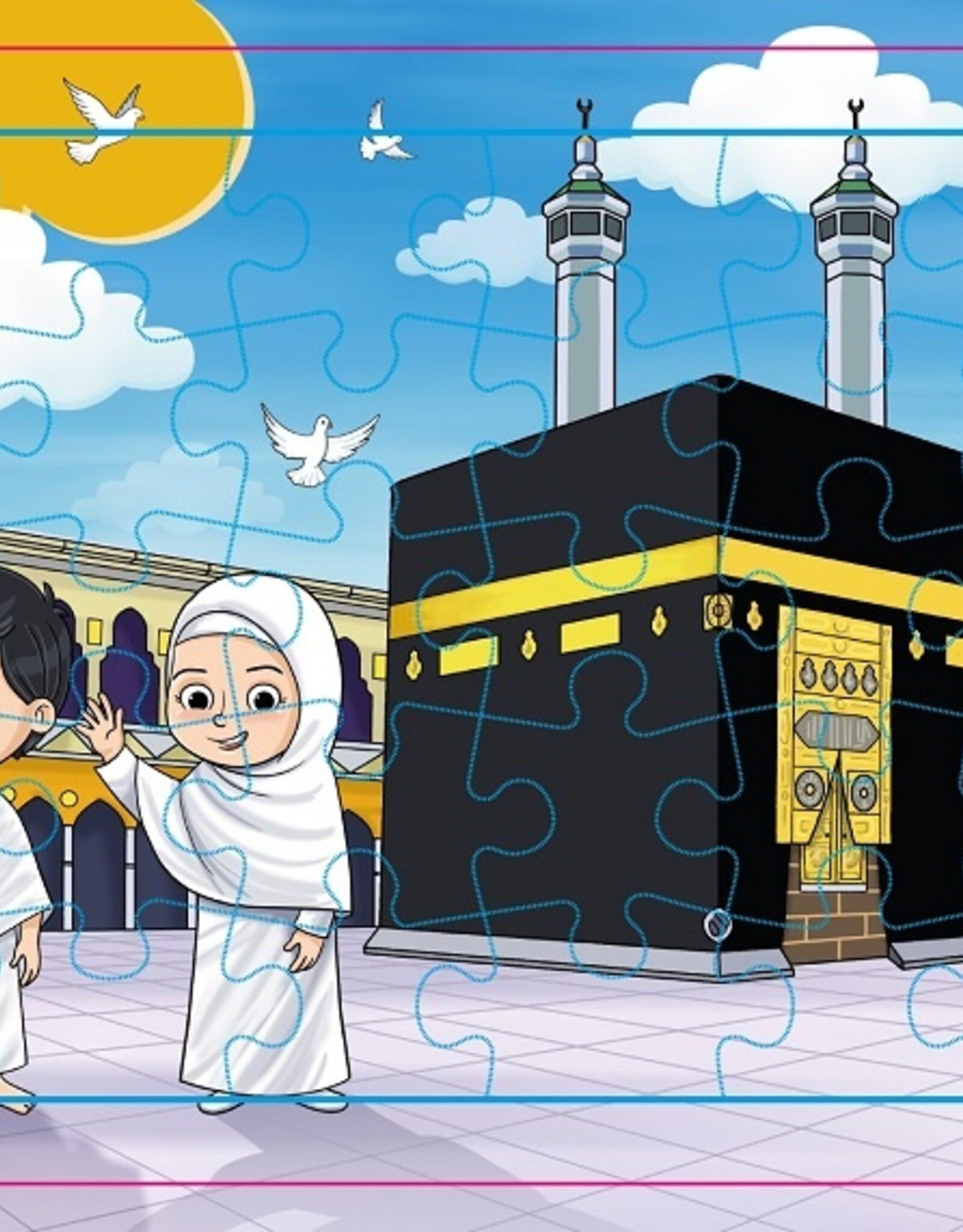 4-6 Yaş Değerli Mekanlar Kabe Puzzle 42 Parça