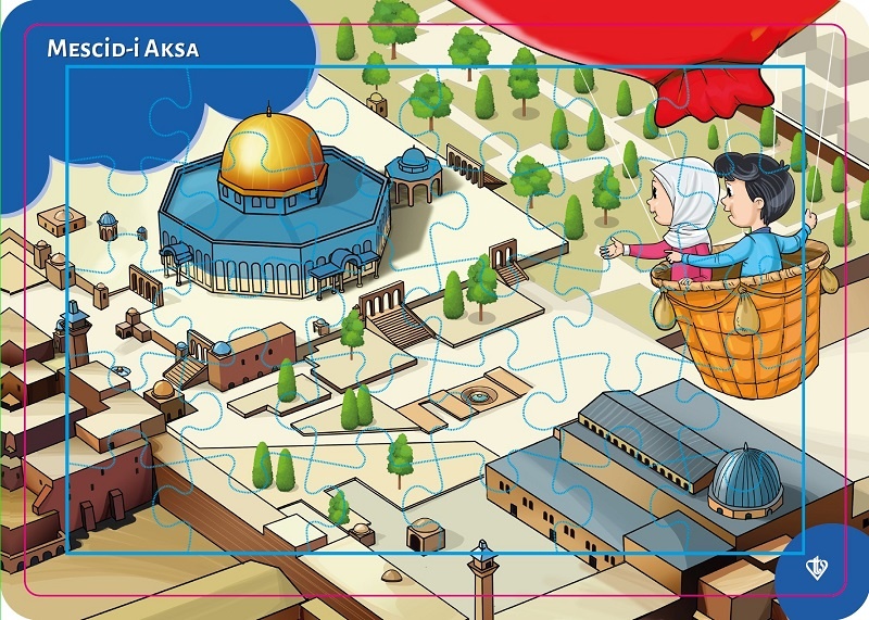 4-6 Yaş Değerli Mekanlar Mescidi Aksa Puzzle 42 Parça