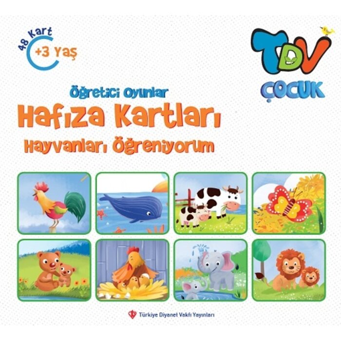 Öğretici Oyunlar Hafıza Kartları Hayvanları Öğreniyorum 48 Kart