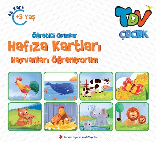 Öğretici Oyunlar Hafıza Kartları Hayvanları Öğreniyorum 48 Kart