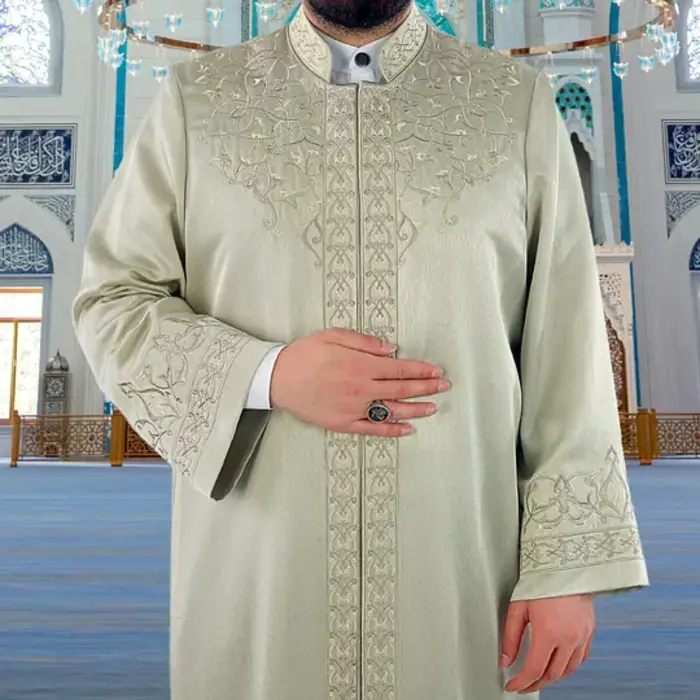 Ikranur Luks Fesebbih İmam Cübbesi Mint Yesili