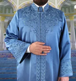 Ikranur Luks Mavera İmam Cübbesi- İndigo