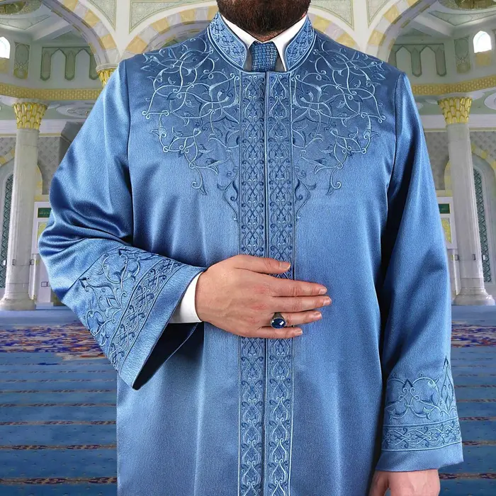 Ikranur Luks Mavera İmam Cübbesi- İndigo