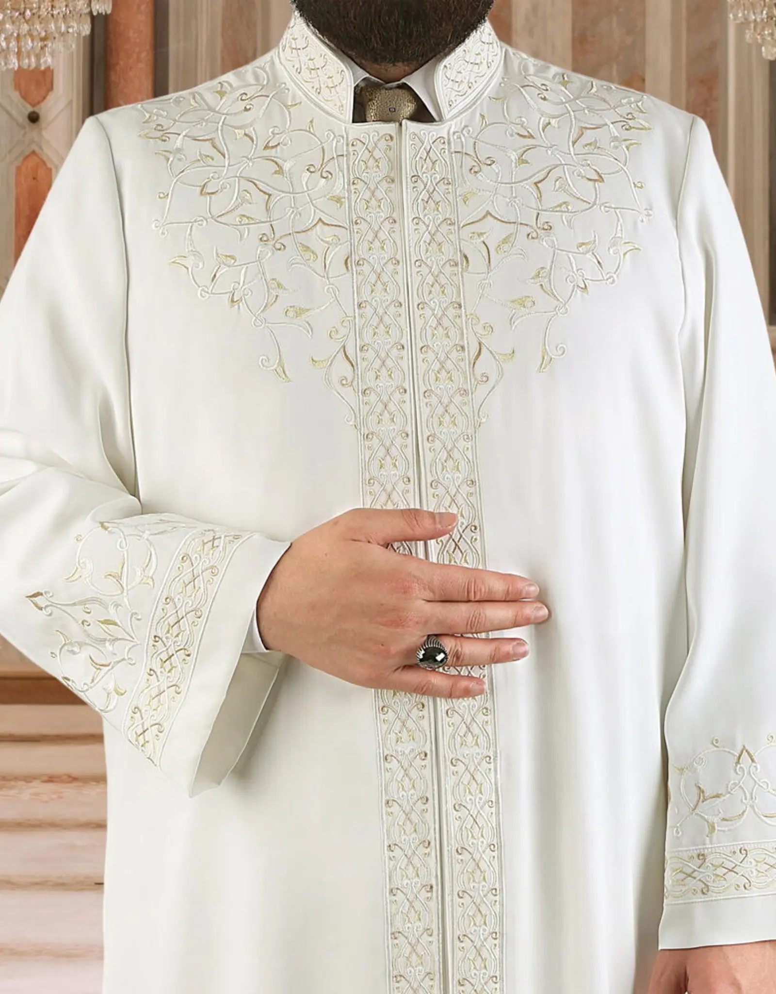 Ikranur Handeme İmam Cübbesi Krem