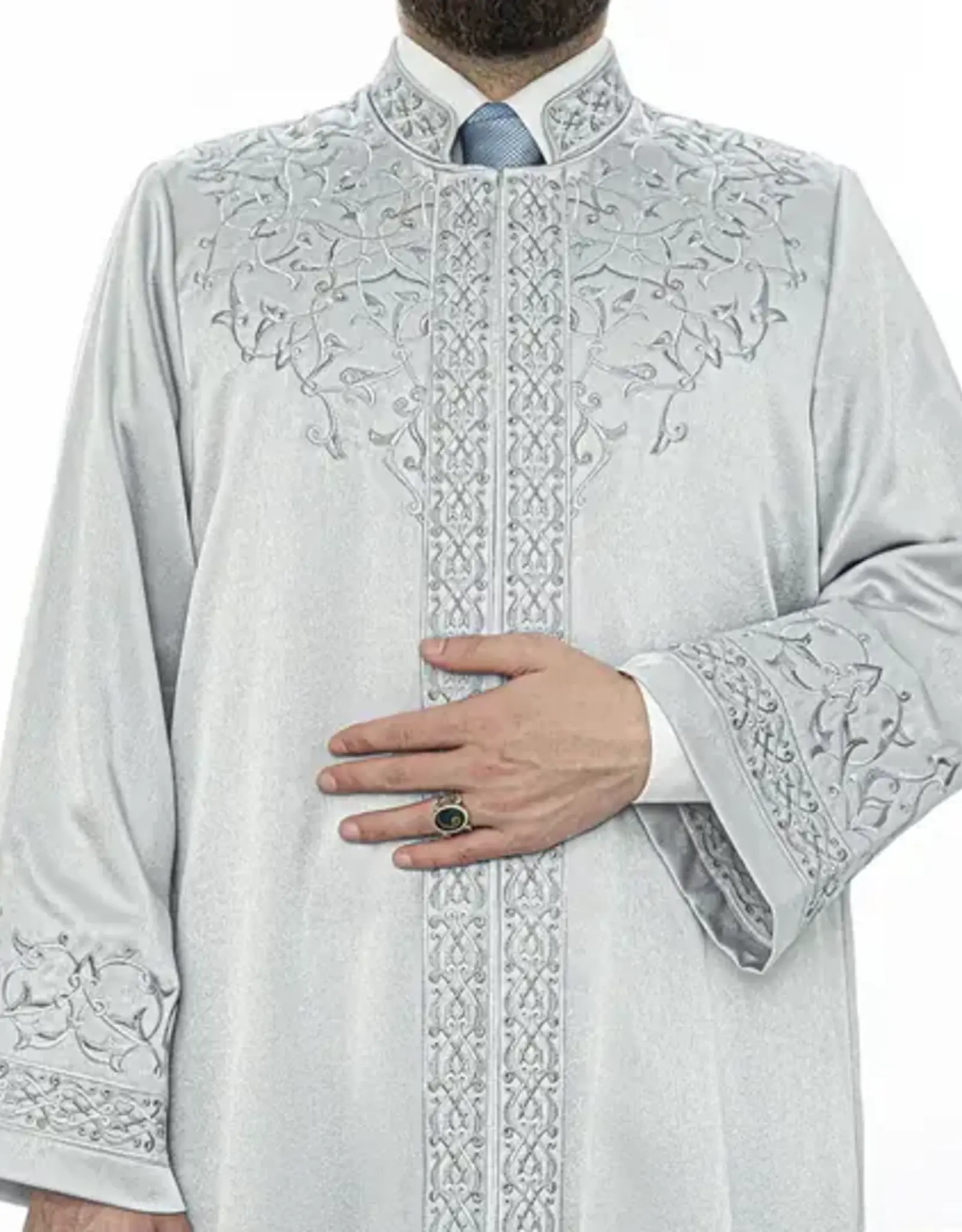 Ikranur Marakes Koyu Gri İmam Cübbesi