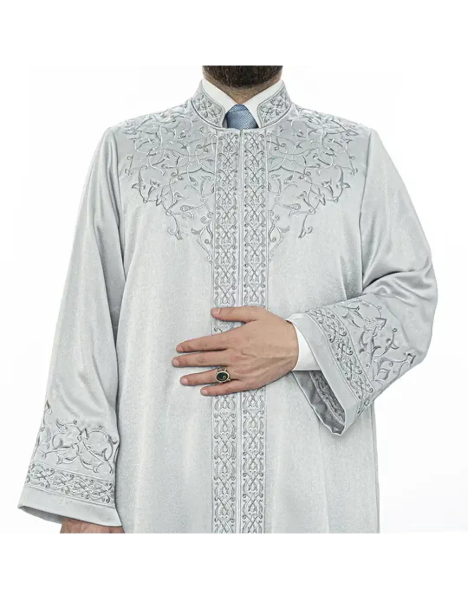 Ikranur Marakes Koyu Gri İmam Cübbesi