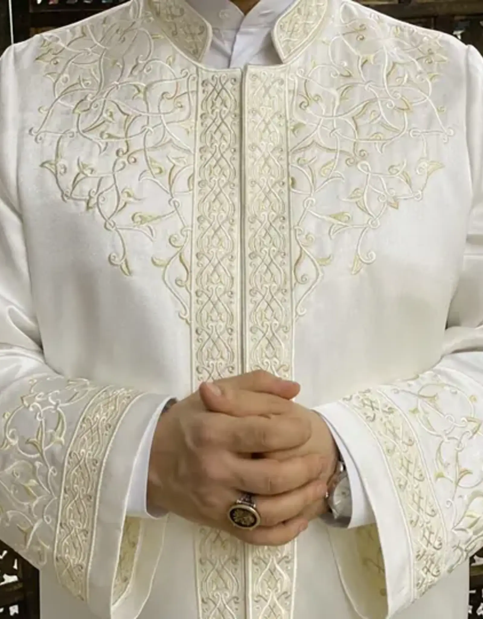 Ikranur Luks Ecmel İmam Cübbesi Krem