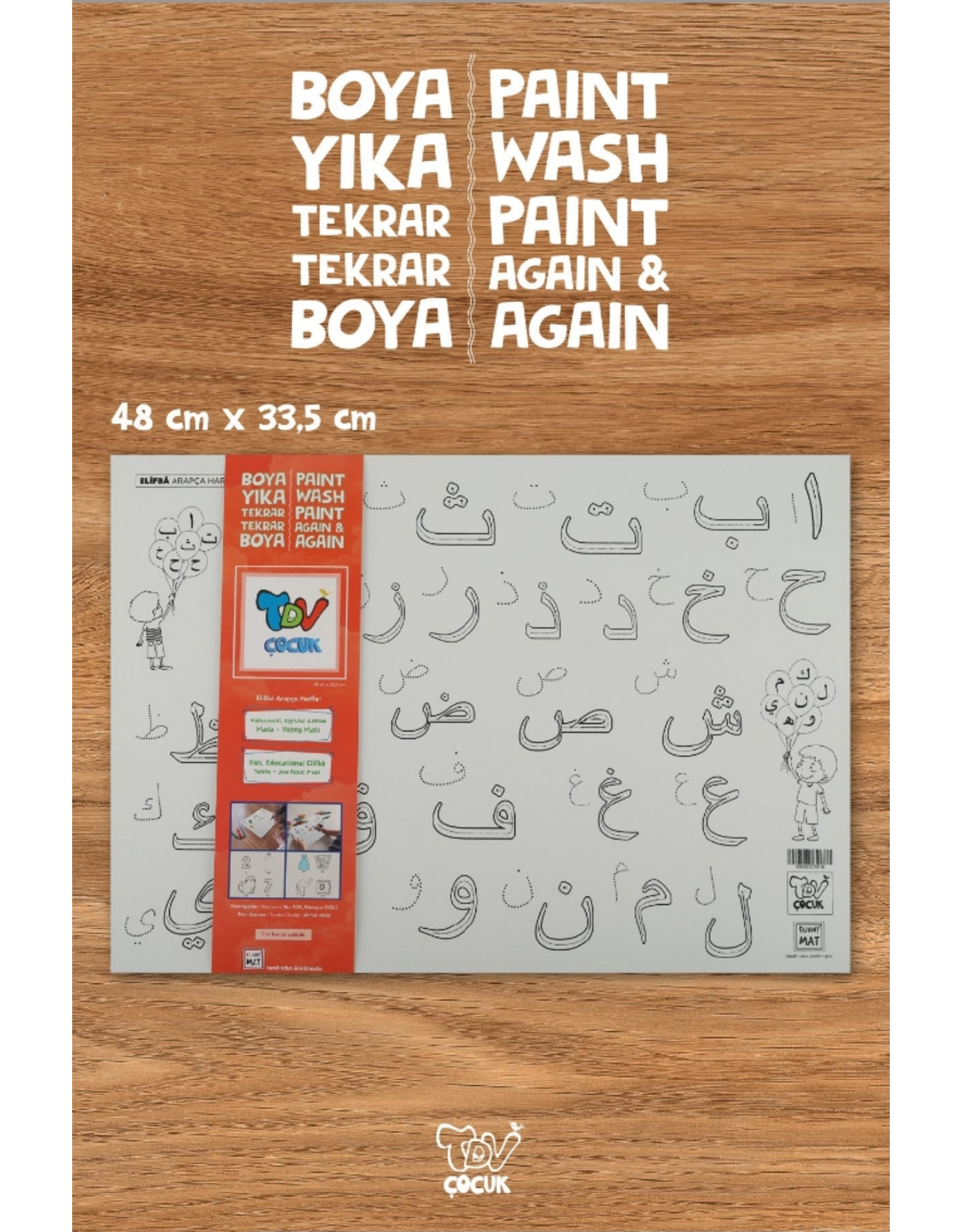 Yikanabilir Elifba Masa Mati 33*48