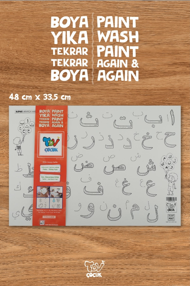 Yikanabilir Elifba Masa Mati 33*48