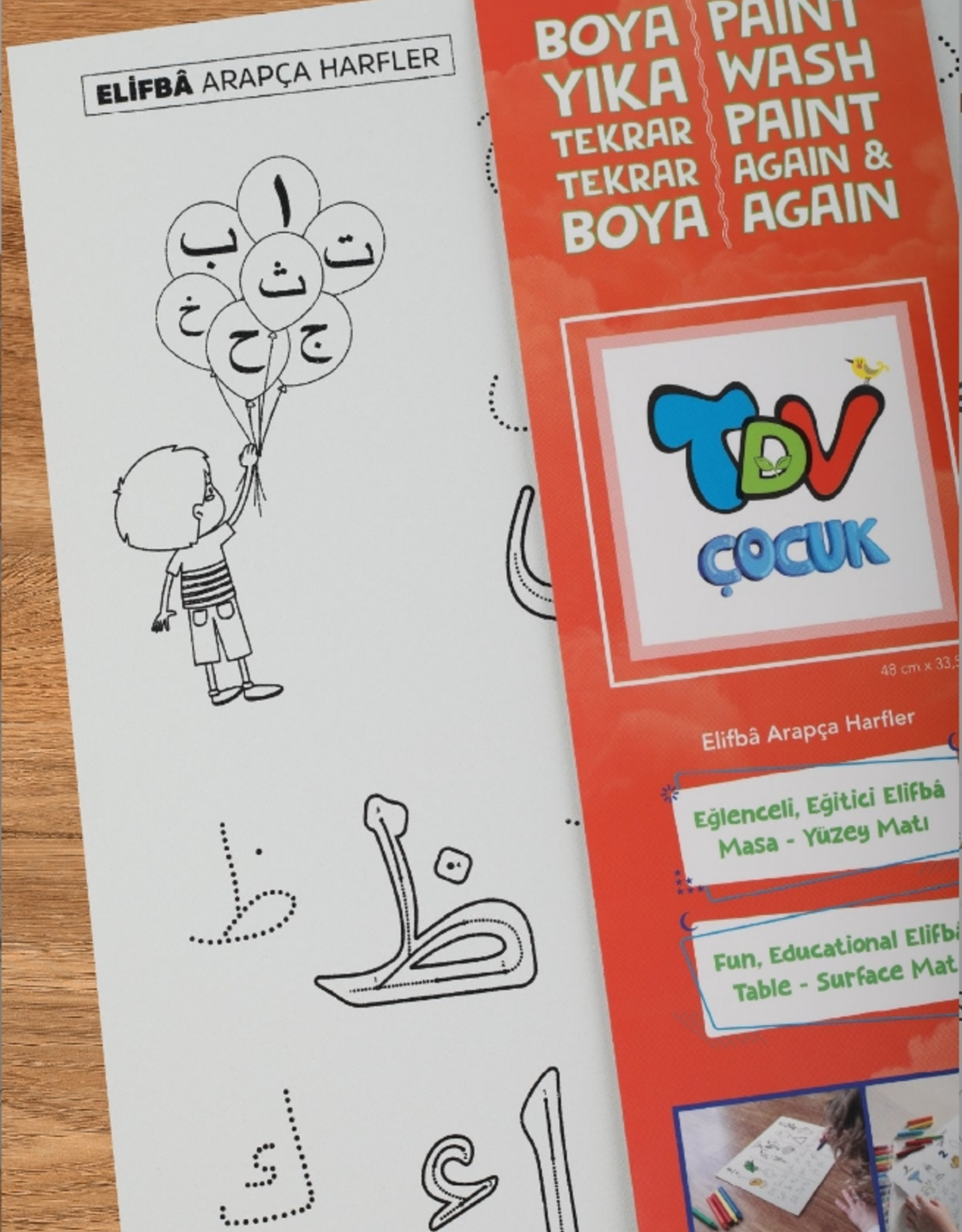 Yikanabilir Elifba Masa Mati 33*48