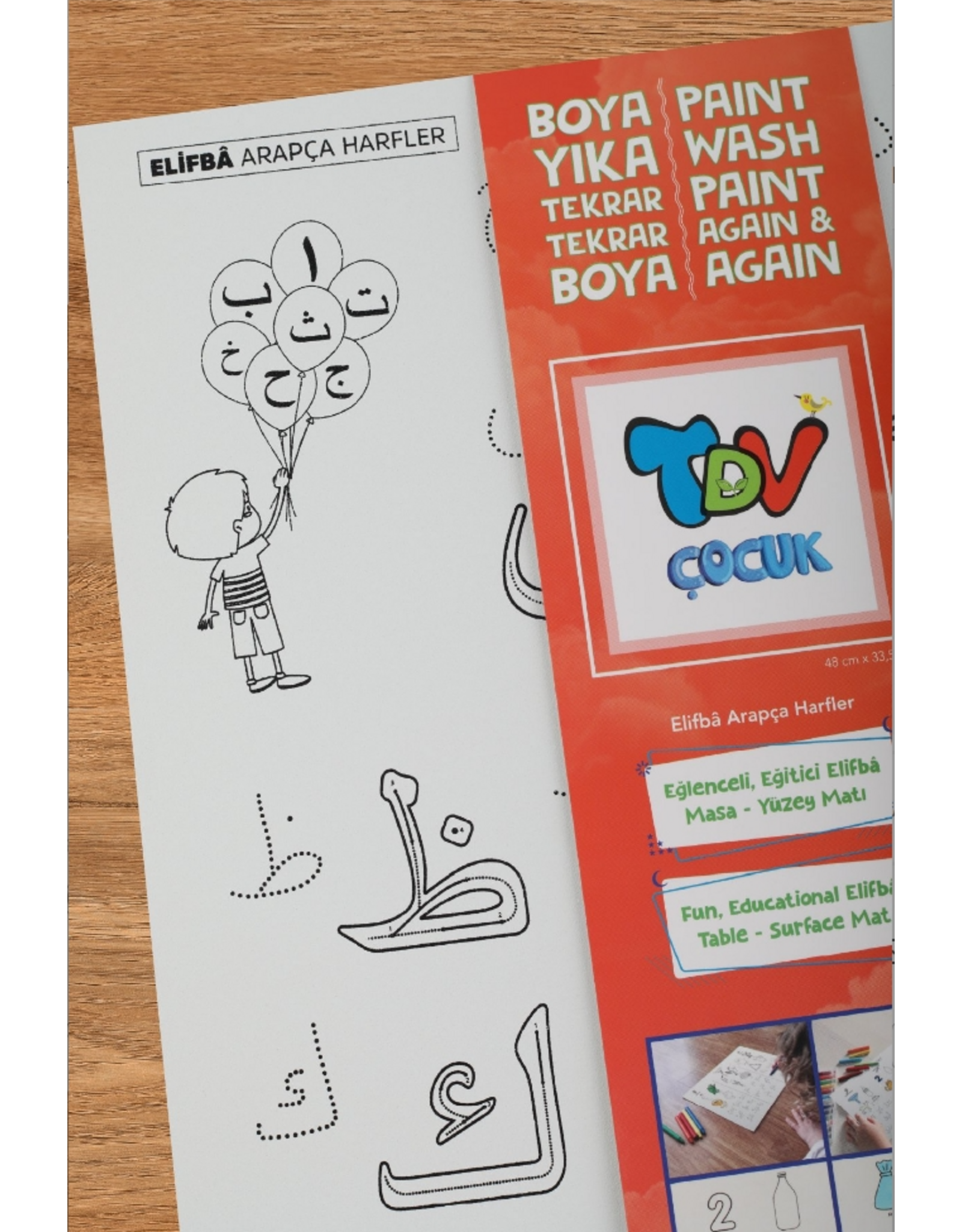 Yikanabilir Elifba Masa Mati 33*48